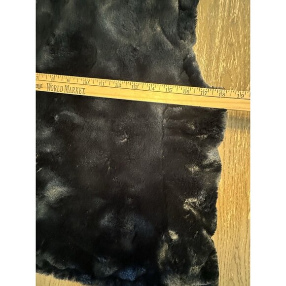 Nicole Miller Reversible Plush Faux Fur Quilted Smooth Black Vest Women Small - Picture 5 of 9
